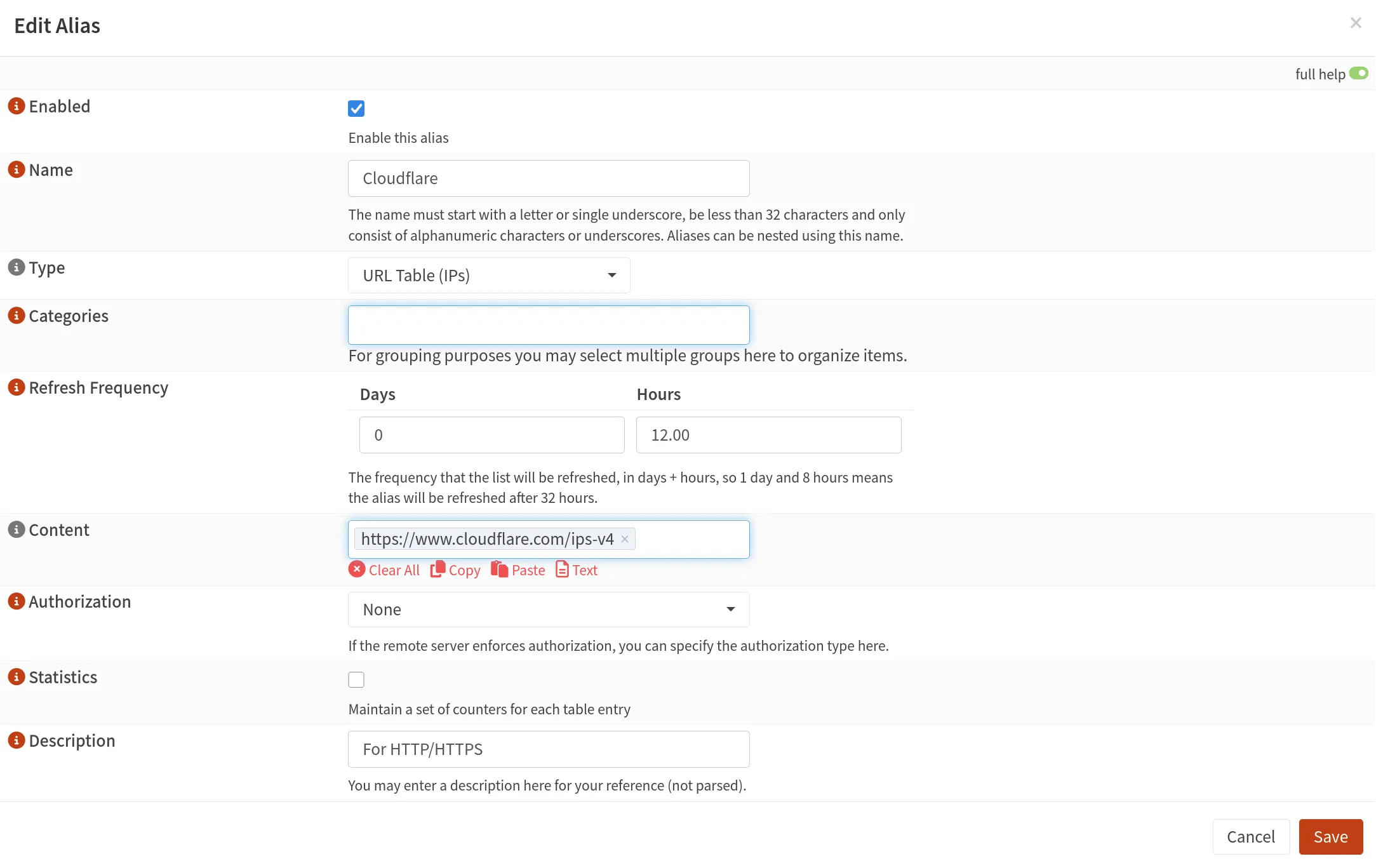 Cloudflare Allowed IPs